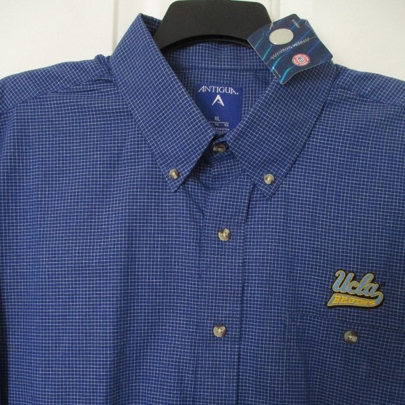 Antigua Mens L/S NCAA UCLA Bruins Blue Button Down Dress Shirt NWT-Size XXL* - Picture 3 of 4